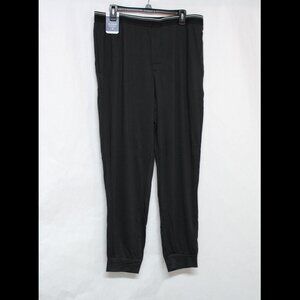 Black NWT George Men's Large 36-38 Striped Waistband Knit Sleep Pants & Pockets
